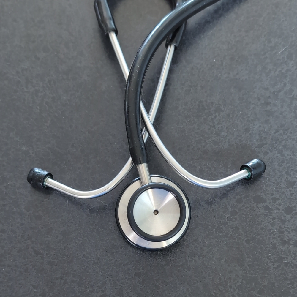 Black and Silver Stethoscope